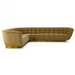 Granby - Glam Mustard + Gold Fabric Sectional Sofa
