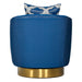 Niagra - Glam Blue and Gold Fabric Accent Chair