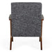 Candea - Mid-Century Walnut and Grey Accent Chair