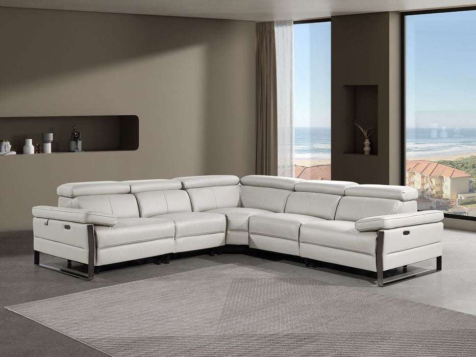 DivanItalia 1246 5-Piece Sectional Light Grey