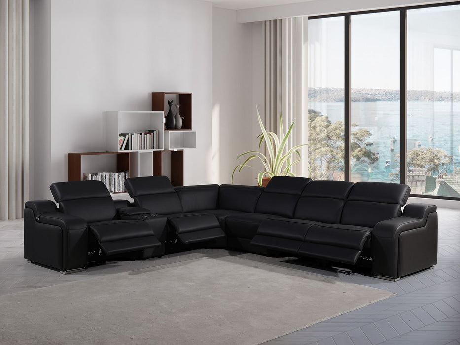 DivanItalia 1116 7pc(4pwr) Sectional – Black