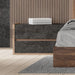 Rado Modern Walnut & Stucco Nightstand
