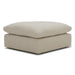 Fedora - Modern White Fabric Sectional Sofa + Ottoman