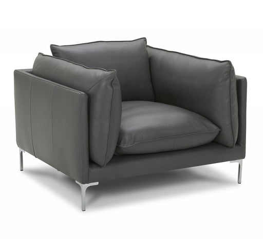 Harvest - Modern Grey Full Leather Chair