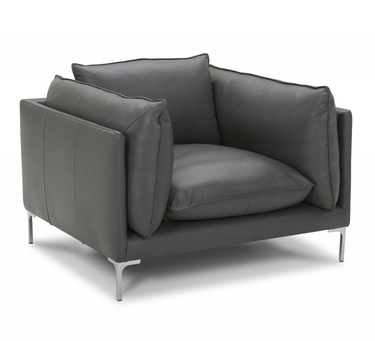 Harvest - Modern Grey Full Leather Chair