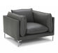 Harvest - Modern Grey Full Leather Chair