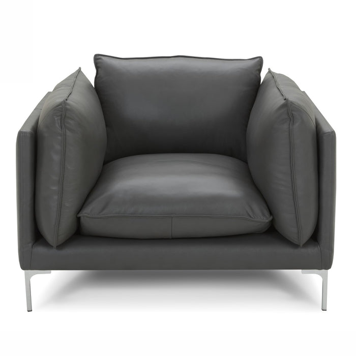Harvest - Modern Grey Full Leather Chair