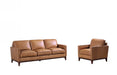 Naylor - Modern Brown Italian Leather Split Sofa