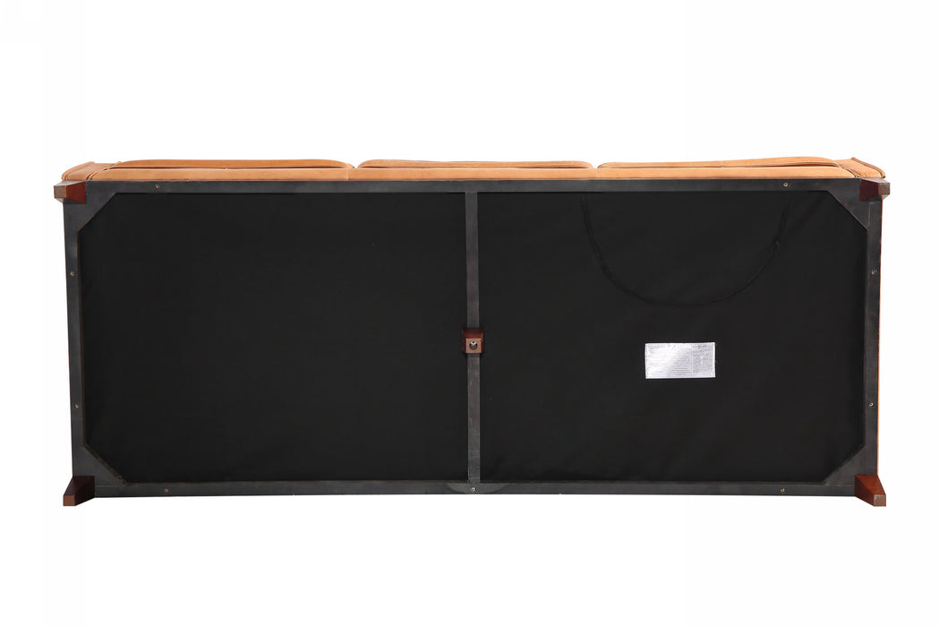 Naylor - Modern Brown Italian Leather Split Sofa