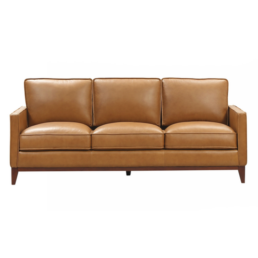 Naylor - Modern Brown Italian Leather Split Sofa