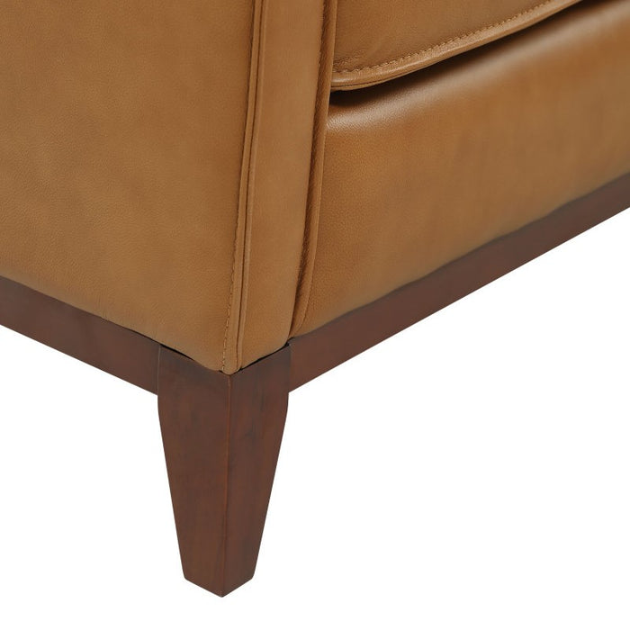Naylor - Modern Brown Italian Leather Split Sofa