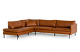 Sherry - Modern Cognac Leather Left Facing Sectional Sofa