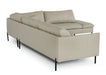 Sherry - Modern Grey Leather Right Facing Sectional Sofa