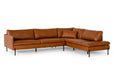 Sherry - Modern Cognac Leather Right Facing Sectional Sofa