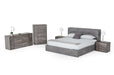 Hollywood - Italian Contemporary Grey Leather Bed