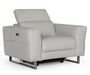 Lucca - Italian Modern Grey Armchair w/ Electric Recliner