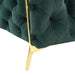 Sheila - Transitional Emerald Green Fabric Loveseat