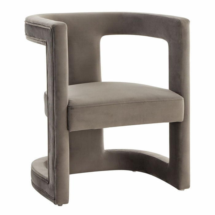Kendra - Modern Grey Fabric Accent Chair