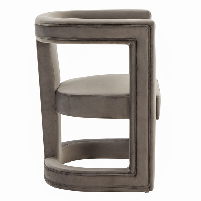 Kendra - Modern Grey Fabric Accent Chair