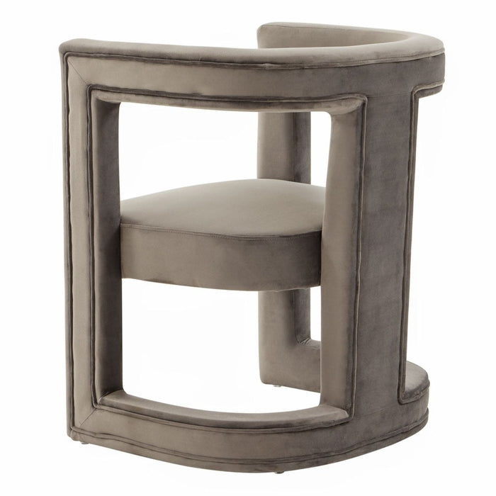 Kendra - Modern Grey Fabric Accent Chair