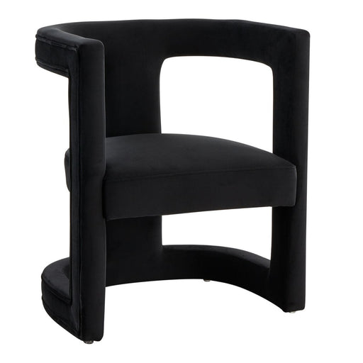 Kendra - Modern Black Fabric Accent Chair