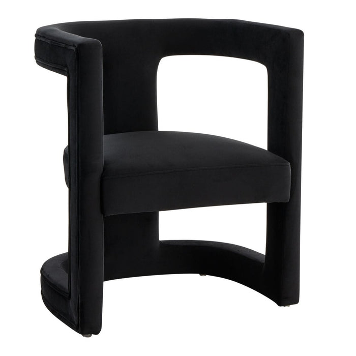 Kendra - Modern Black Fabric Accent Chair