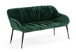 Katrina - Modern Green Fabric Bench