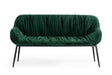 Katrina - Modern Green Fabric Bench