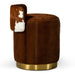 Belvista - Modern Brown Cowhide Ottoman