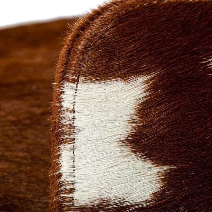 Belvista - Modern Brown Cowhide Ottoman