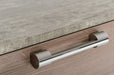 Boston - Modern Brown Oak & Brushed Stainless Steel Chest