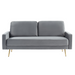 Huffine - Modern Grey Fabric Sofa