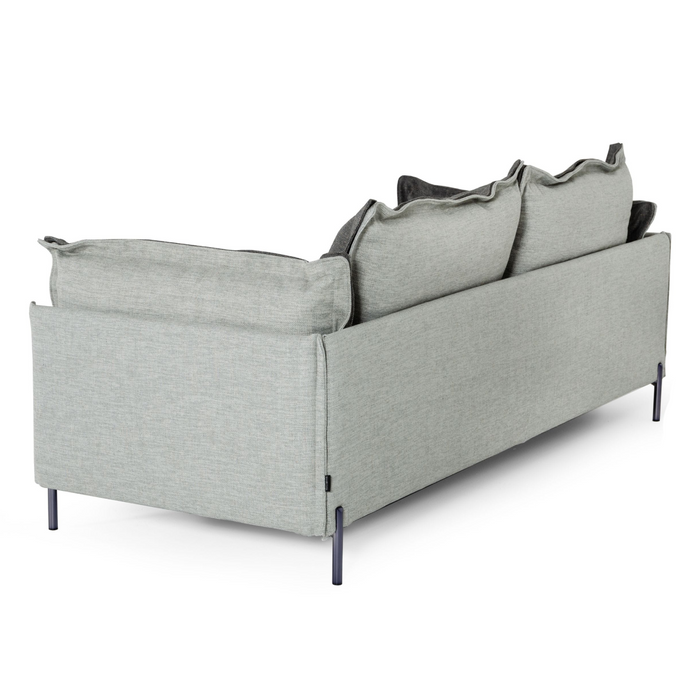 Mars - Modern Grey & Dark Grey Fabric Sofa