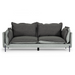 Mars - Modern Grey & Dark Grey Fabric Sofa