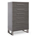 Splendor - Grey High Gloss Slatted Chest