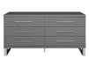 Splendor - Grey High Gloss Slatted Dresser