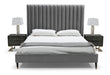 Hemlock - Modern Grey Velvet Bed