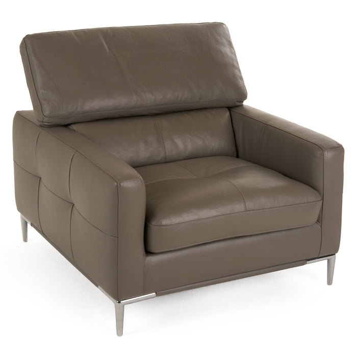 Natalia - Modern Dark Grey Leather Chair