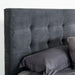 Addison +Soria - Mid-Century Modern Grey Fabric + Walnut 4-Piece Bedroom Set