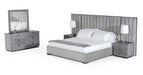 Buckley - Grey & Black Stainless Steel Bedroom Set