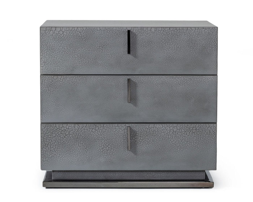 Buckley - Grey & Black Stainless Steel Bedroom Set