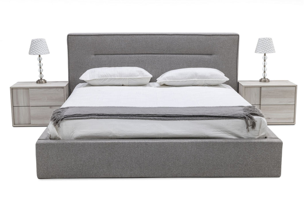 Juliana - Italian Modern Grey Upholstered Bed