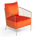 Loveland - Glam Orange Velvet Accent Chair
