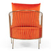 Loveland - Glam Orange Velvet Accent Chair