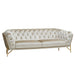 Stella - Transitional Beige Velvet Sofa