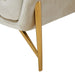 Stella - Transitional Beige Velvet Sofa