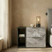 Maranello - Modern Grey Fabric Bed w/ Two Nightstands