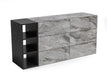 Maranello - Modern Grey Wash & Faux Marble Dresser