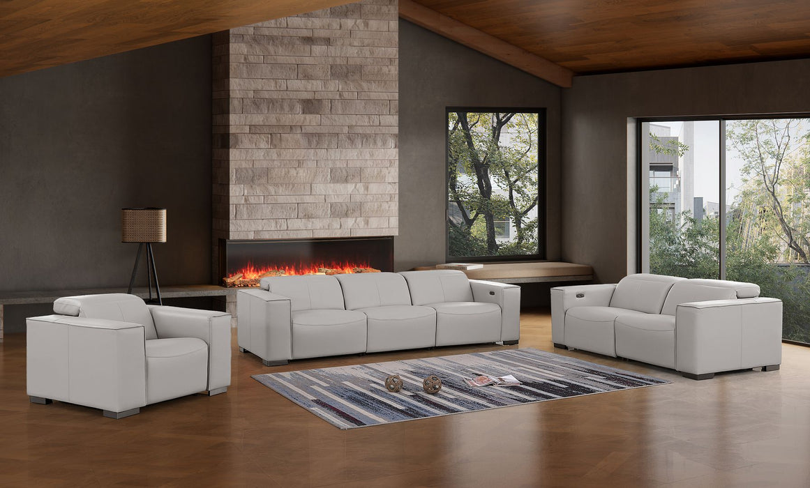 Global United 1208 3-Piece Reclining Set Light Grey