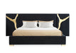 Aspen - Glam Black Velvet & Gold Bed
